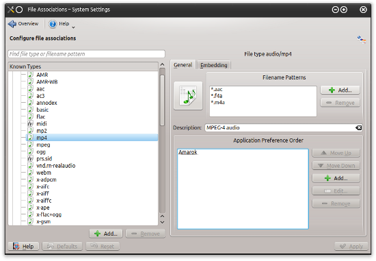 KDE file association configuration