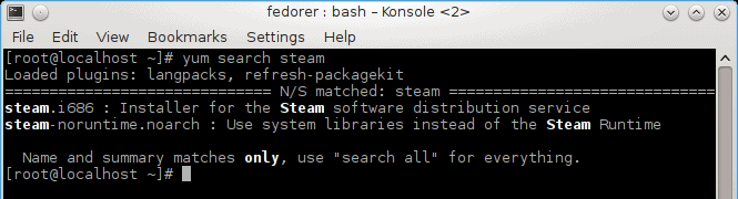 Steam search, CLI