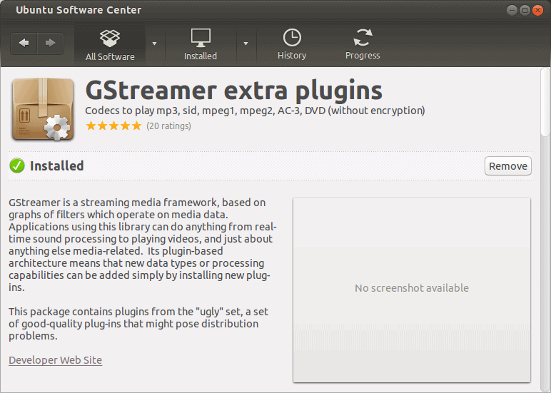 Gsteamer plugins, installed