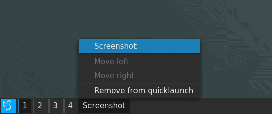 Quicklaunch shortcuts