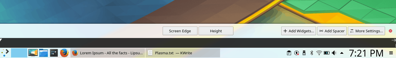 Panel, height edit